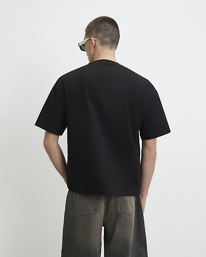 Black Cotton Pioneers Badge T-Shirt
