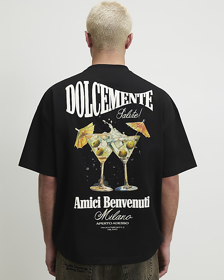Black Dolcemente Cocktail T-Shirt