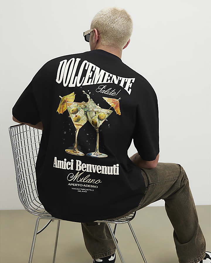 Black Dolcemente Cocktail T-Shirt