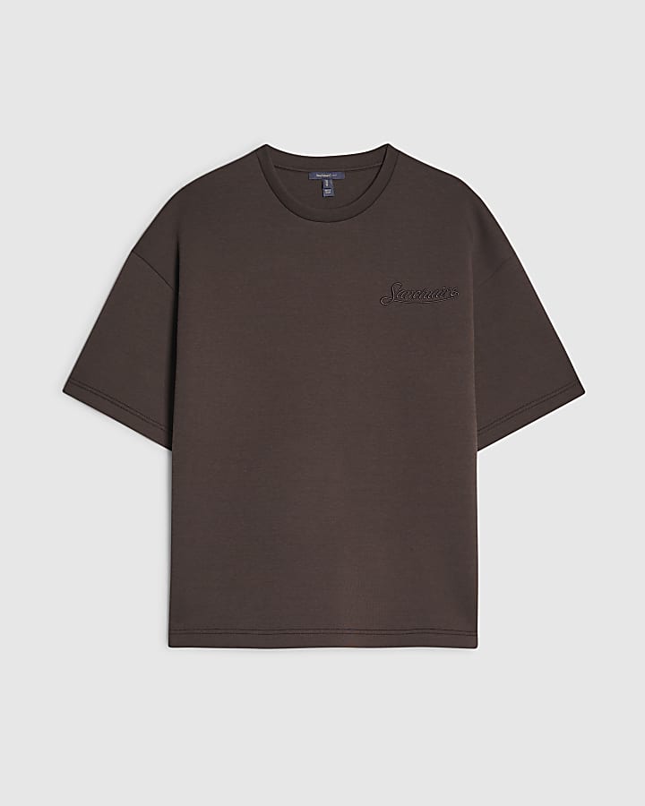 Brown Premium Oversized Sanctuaire T-Shirt