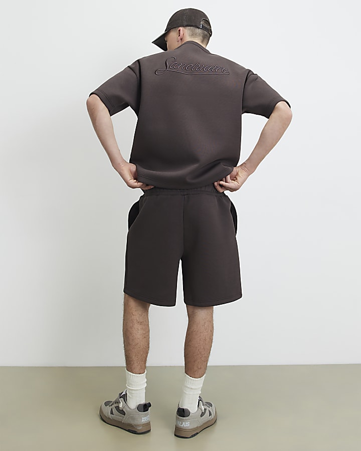 Brown Premium Regular Fit Sanctuaire Shorts