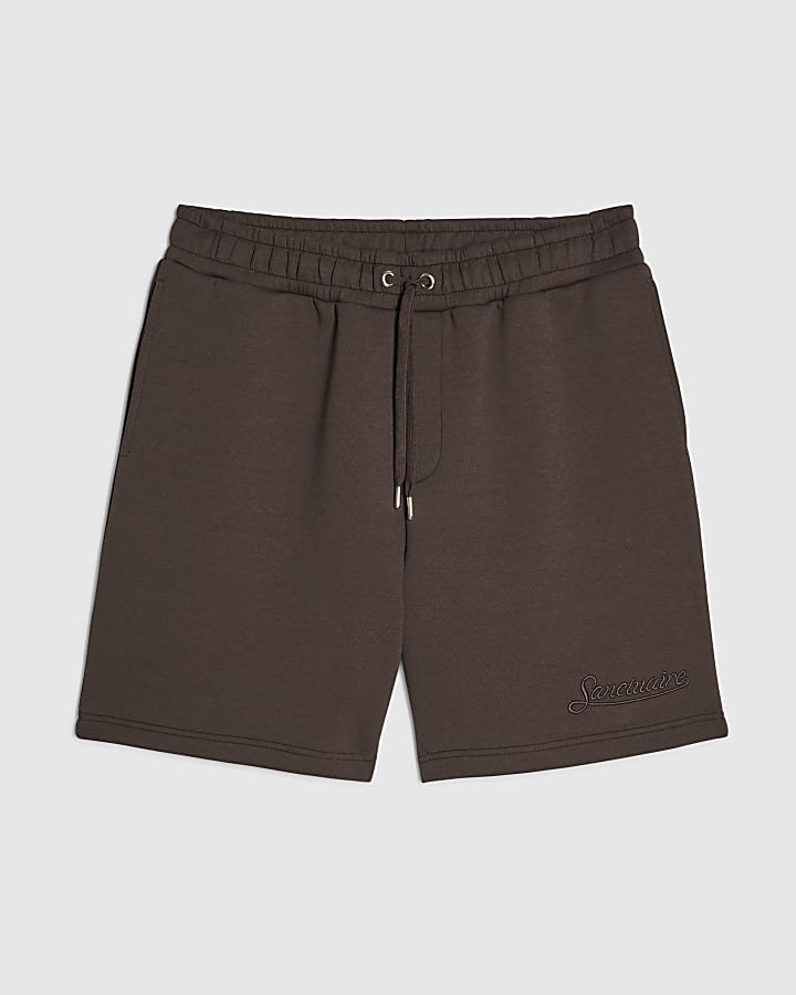 Brown Premium Regular Fit Sanctuaire Shorts