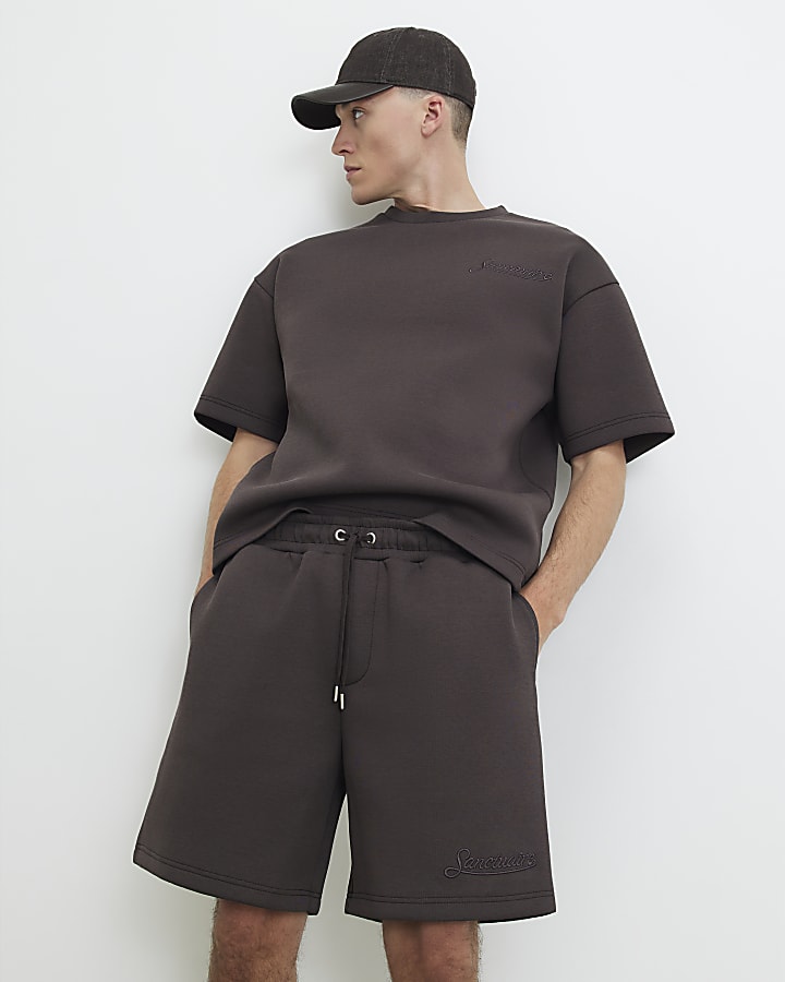 Brown Premium Regular Fit Sanctuaire Shorts