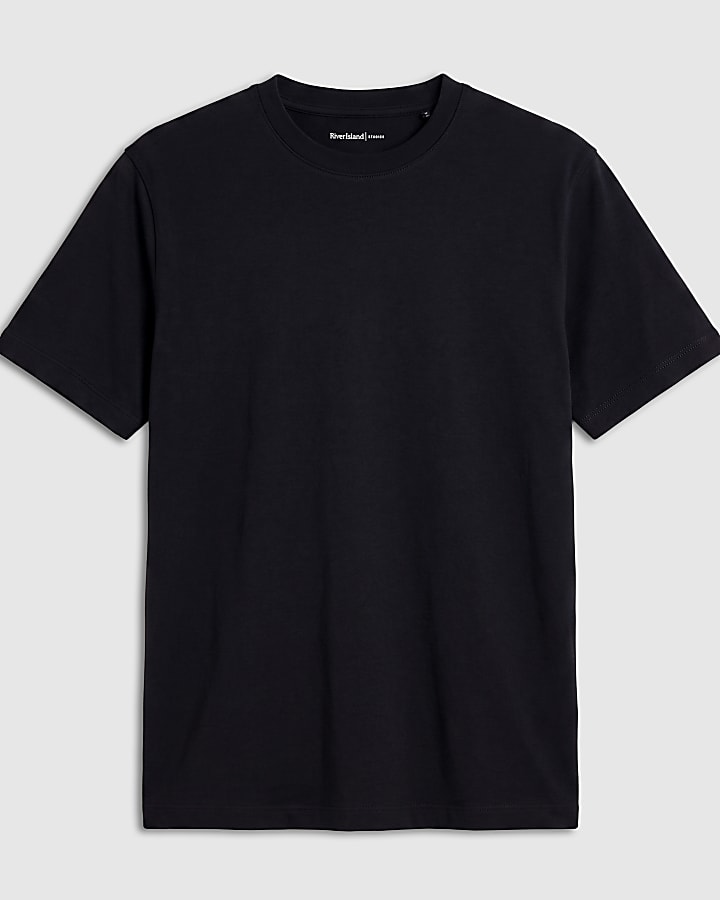 Black Slim Fit Cotton T-Shirt