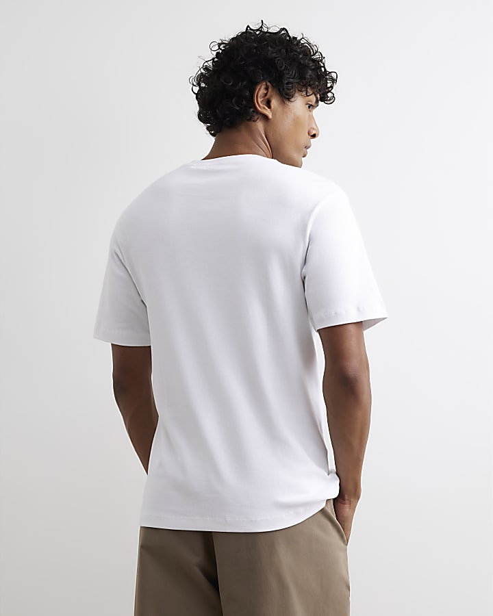White Slim Fit Cotton T-Shirt