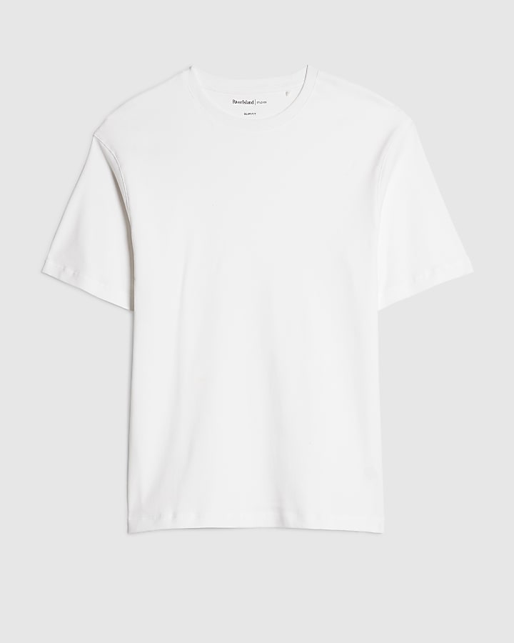 White Slim Fit Cotton T-Shirt