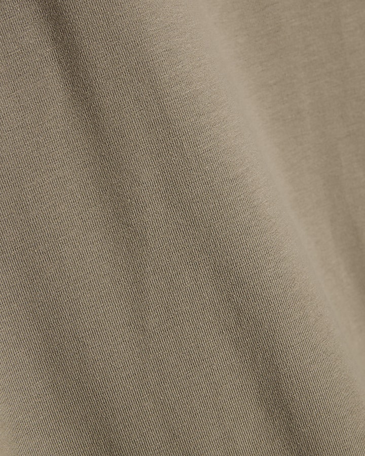 Grey Muscle Fit Cotton Stretch T-Shirt