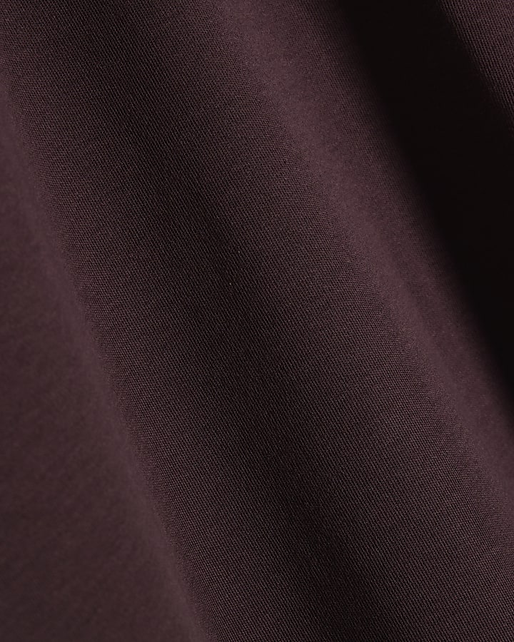 Burgundy Slim Fit Cotton T-Shirt