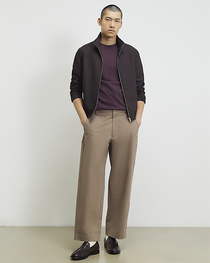 Burgundy Slim Fit Cotton T-Shirt