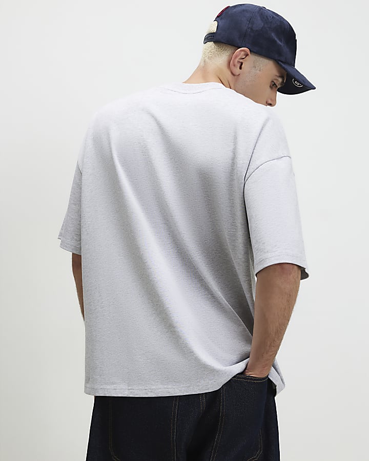 Grey Oversized Fit Cotton Heavyweight T-Shirt