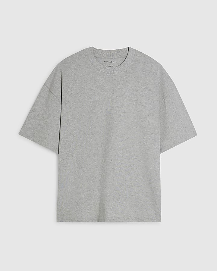 Grey Oversized Fit Cotton Heavyweight T-Shirt