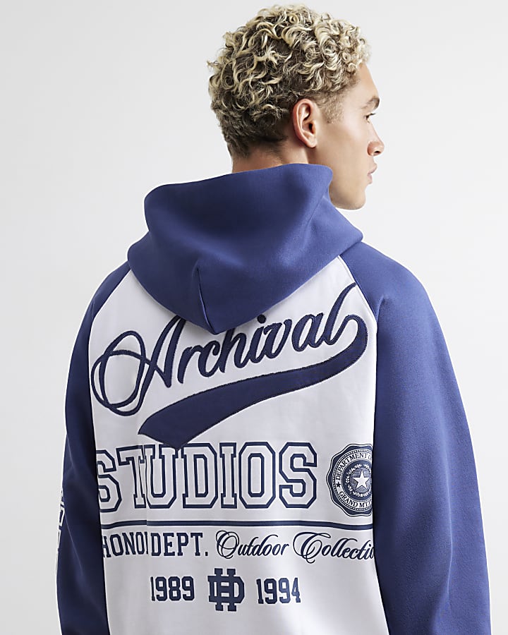 White Cotton Archival Embroidered Hoodie