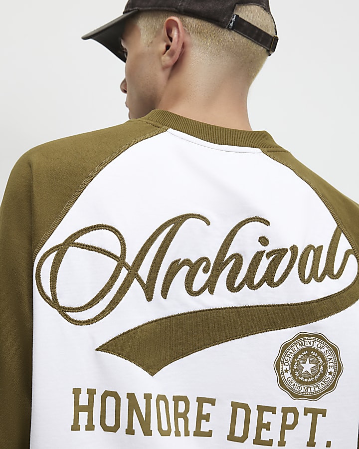Cream Oversized Fit Cotton Archival T-shirt
