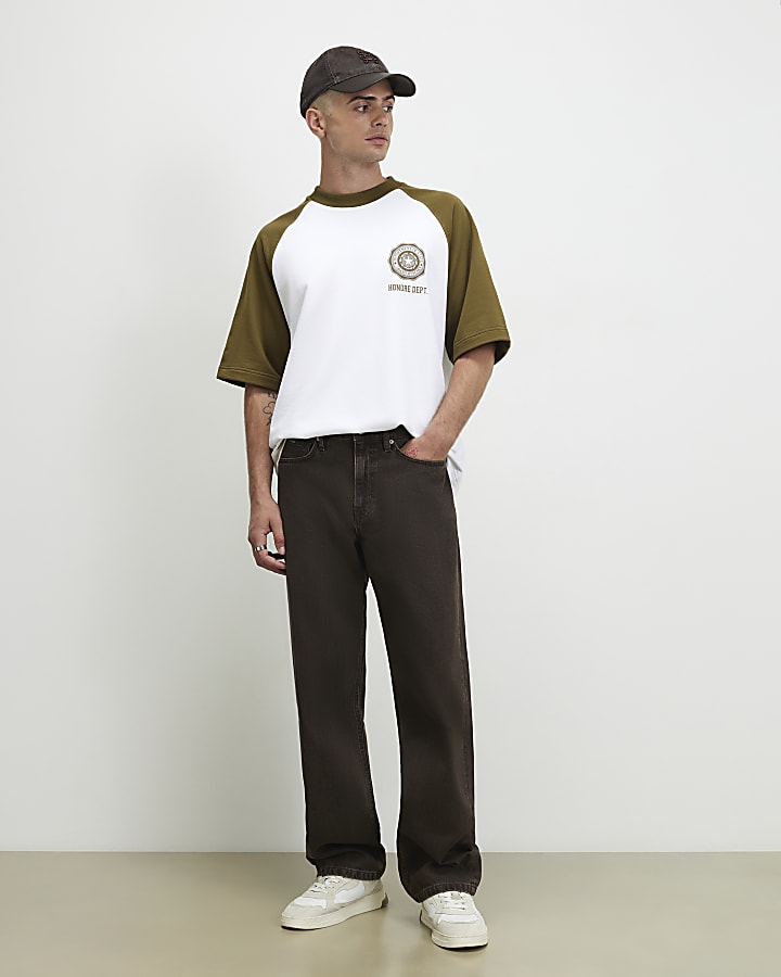 Cream Oversized Fit Cotton Archival T-shirt