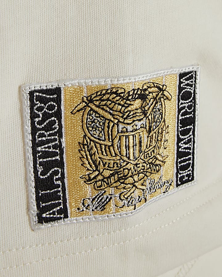 Cream Cotton Saint College T-Shirt