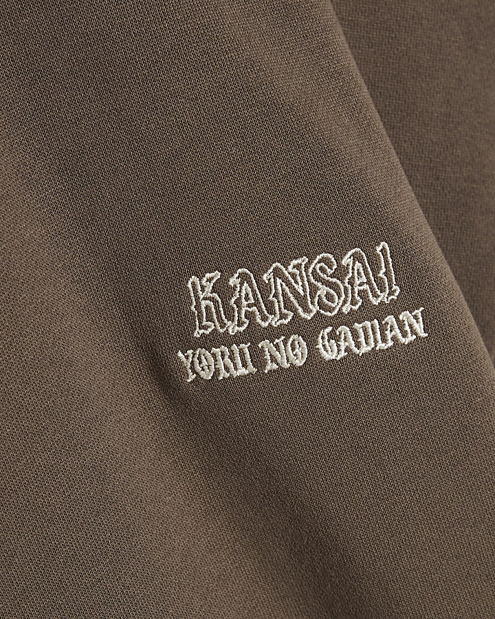Khaki Cotton Kansai Dragon T-Shirt