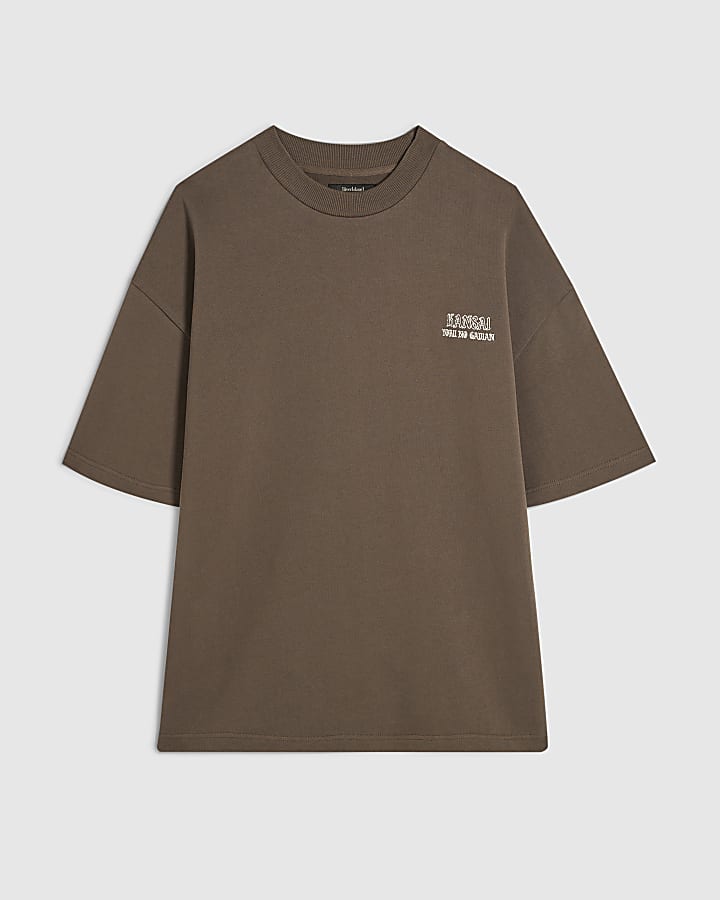 Khaki Cotton Kansai Dragon T-Shirt