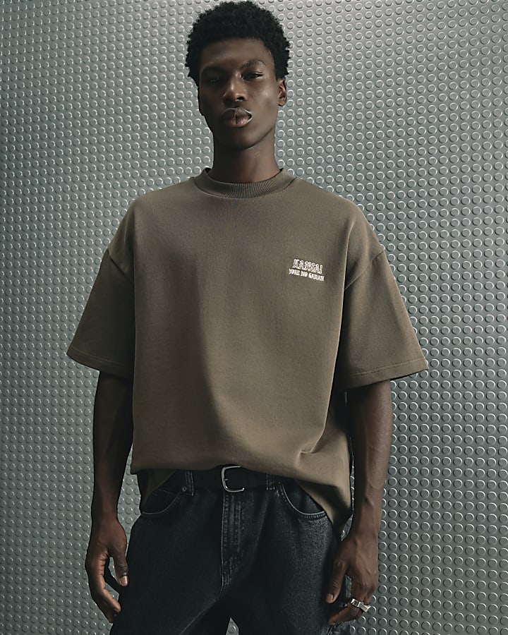 Khaki Cotton Kansai Dragon T-Shirt