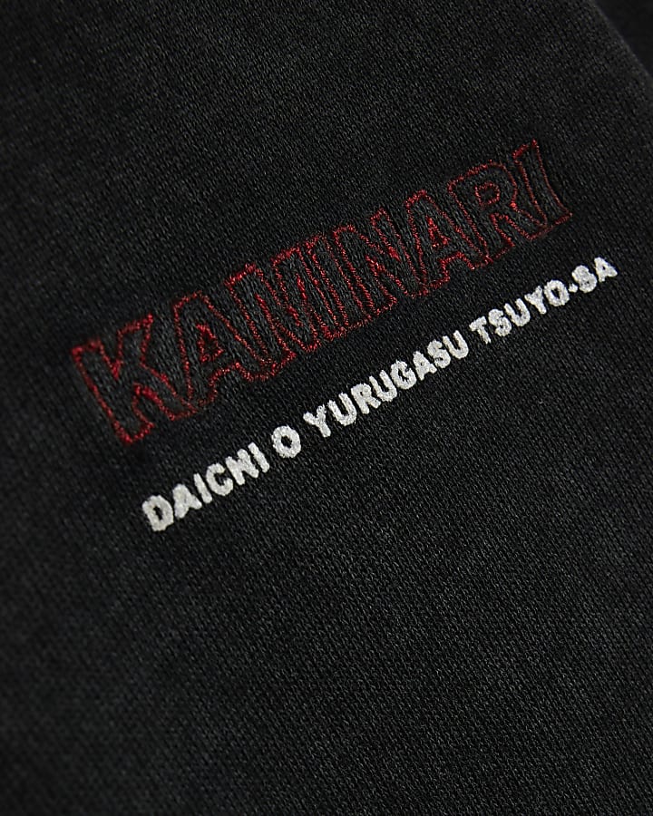 Black Cotton Kaminari Dragon T-Shirt