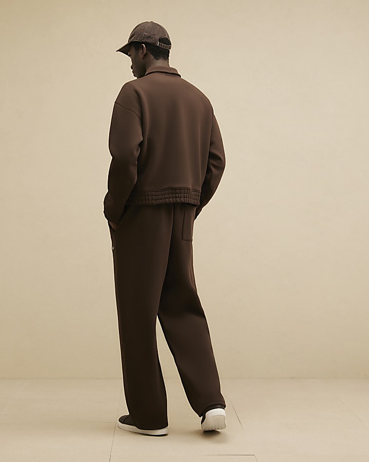 Brown Cotton Ame Saint Wide Leg Joggers