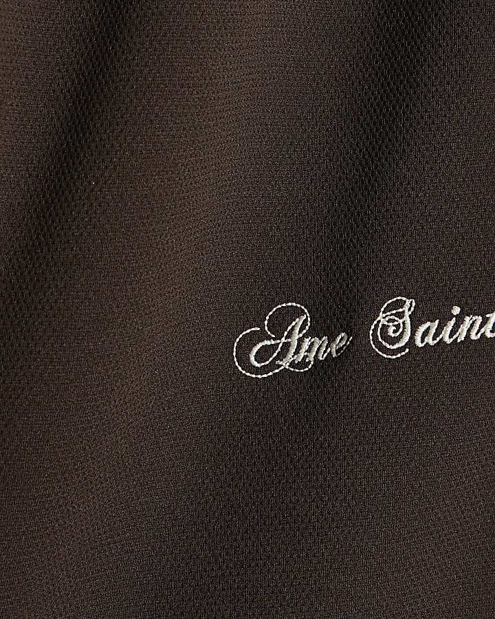 Brown Cotton Ame Saint Wide Leg Joggers