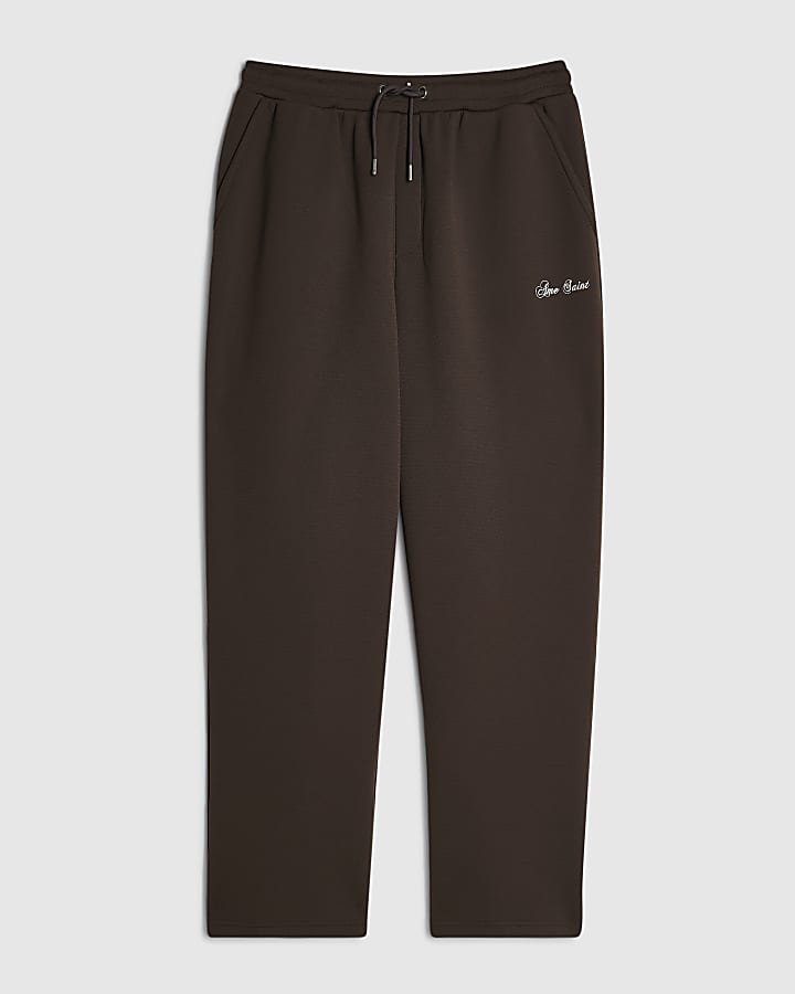 Brown Cotton Ame Saint Wide Leg Joggers