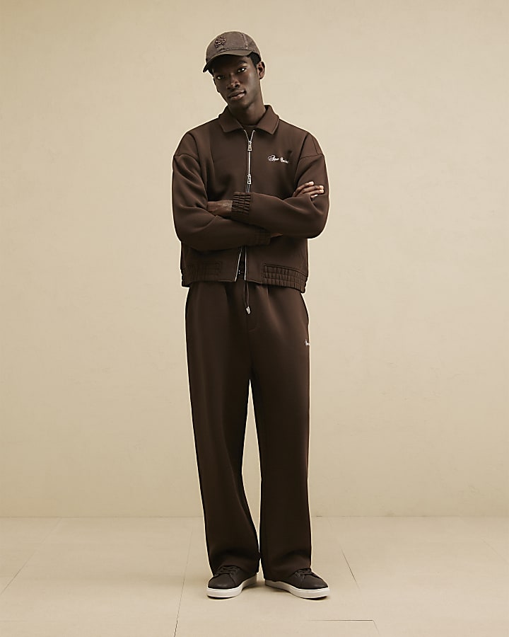 Brown Cotton Ame Saint Wide Leg Joggers