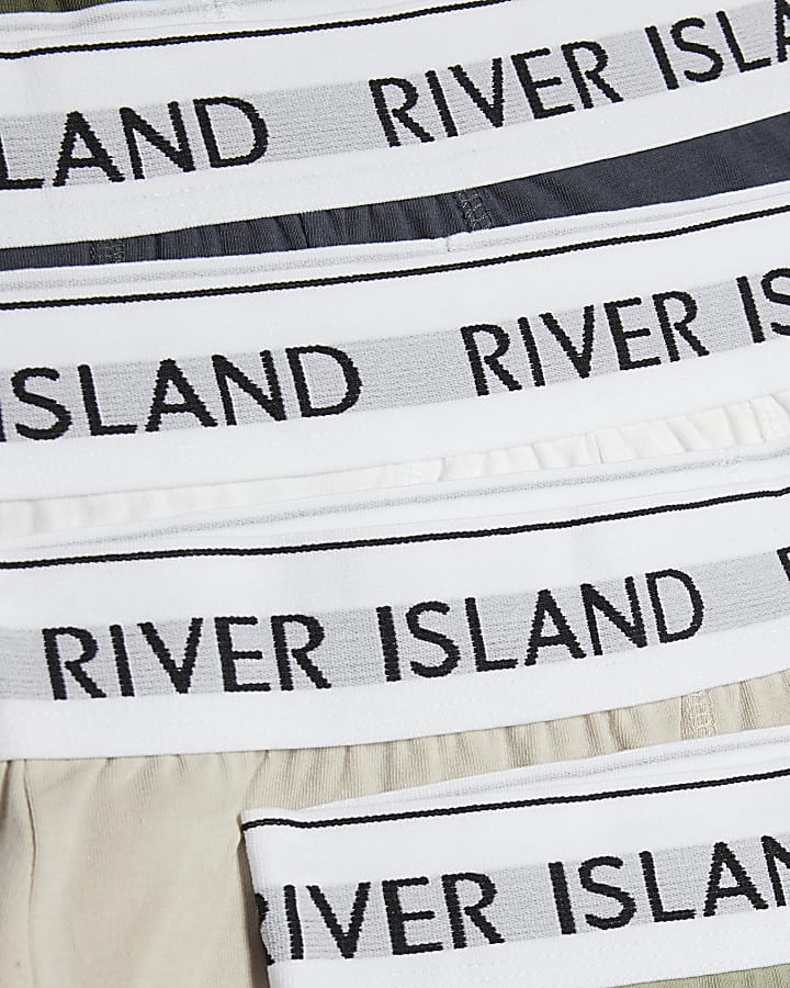 Khaki Multicolour Tipped Pack Of 5 Trunks