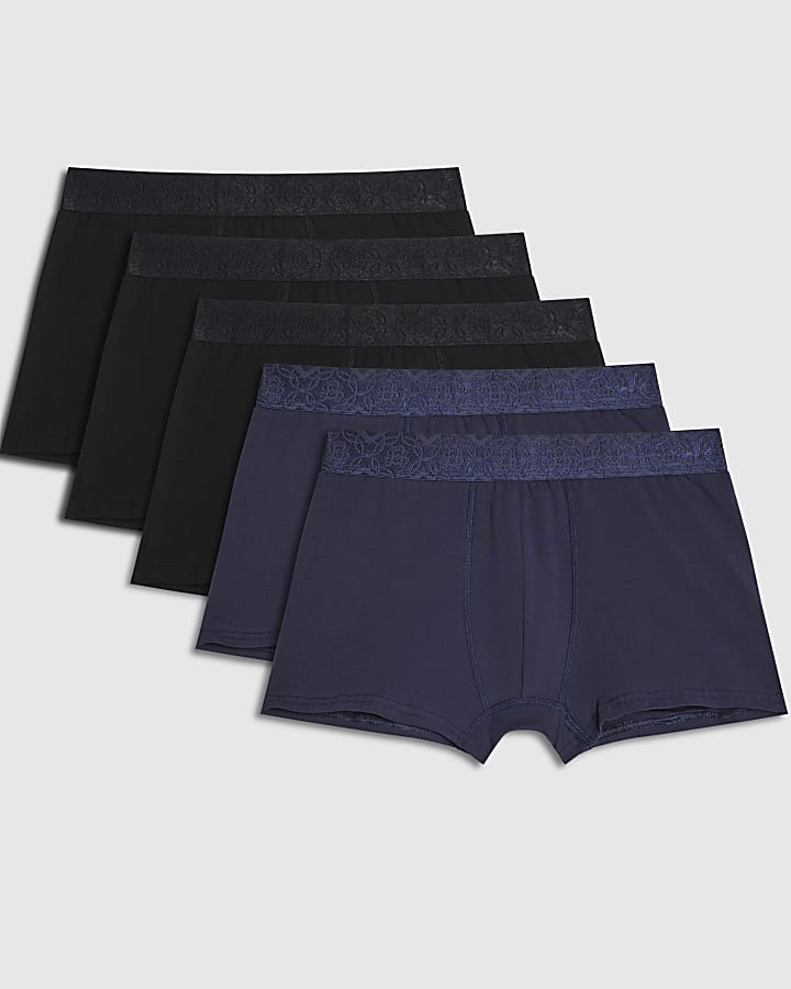 Black RI Monogram Pack Of 5 Trunks