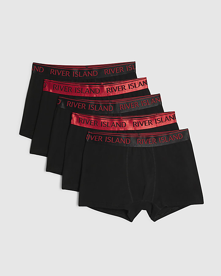 Red And Black Tipped Pack Of 5 Trunks