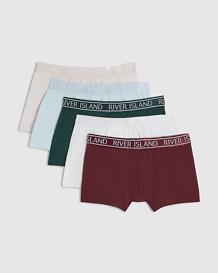 White Pastel Colour Pack Of 5 Trunks