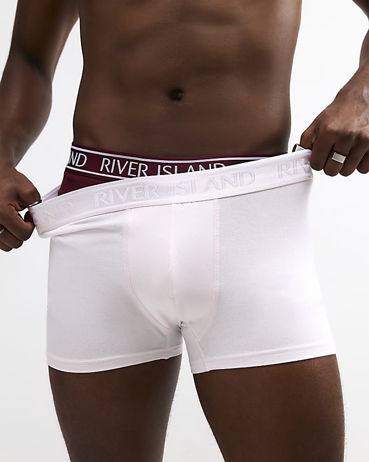 White Pastel Colour Pack Of 5 Trunks