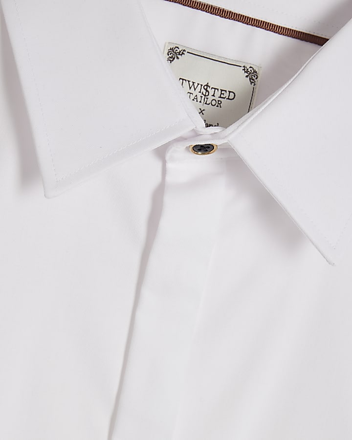 White Twisted Tailor Long Sleeve Shirt