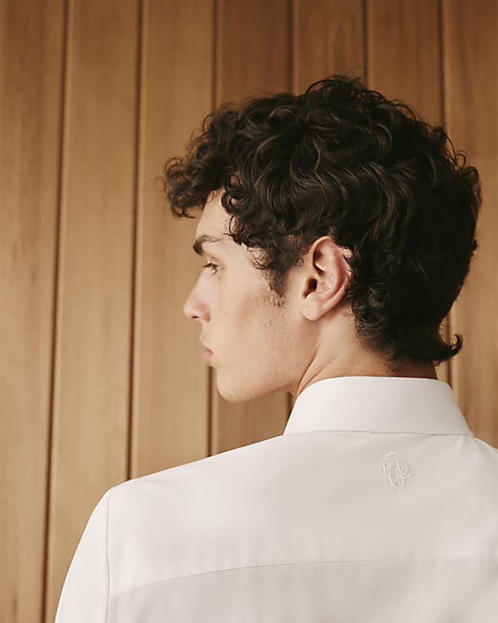 White Twisted Tailor Long Sleeve Shirt