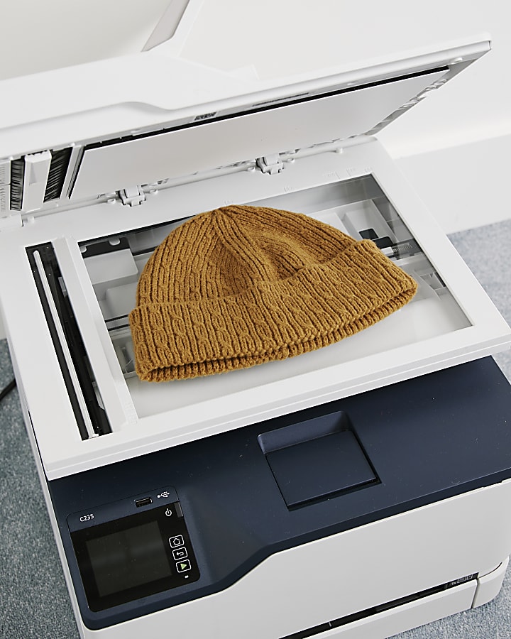 Yellow Cable Knit Beanie Hat