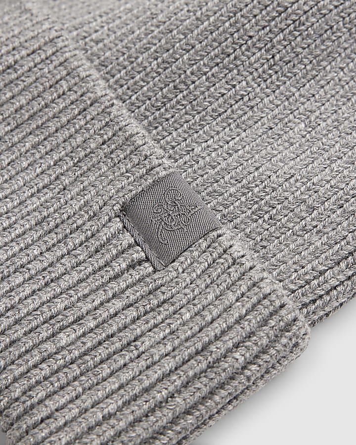 Grey Knitted Beanie