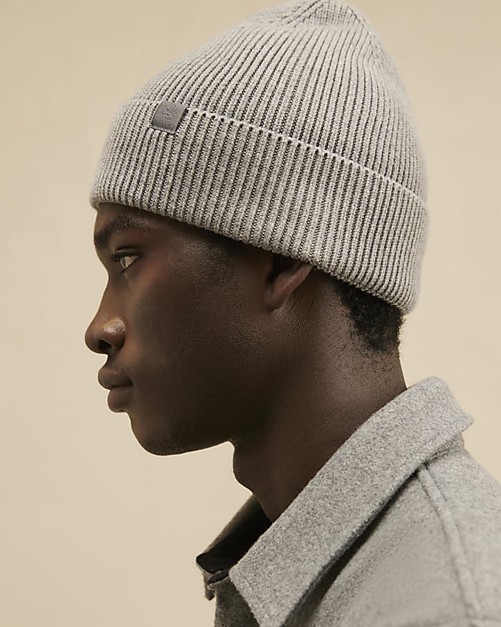 Grey Knitted Beanie