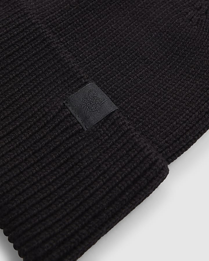 Black Knitted Beanie