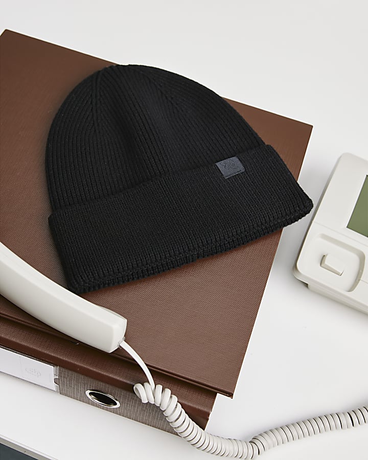 Black Knitted Beanie