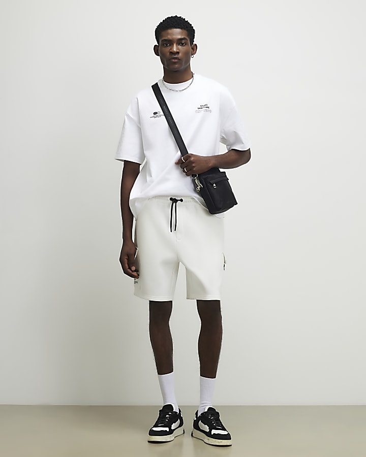 White Oversized Fit Sanctuaire T-Shirt