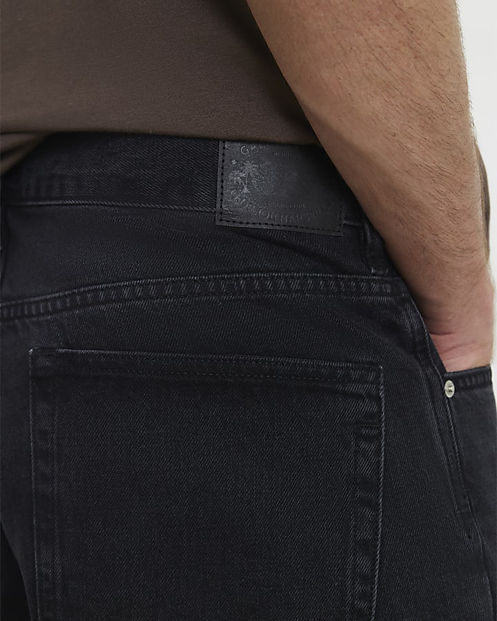 Black Barrel Leg Jeans