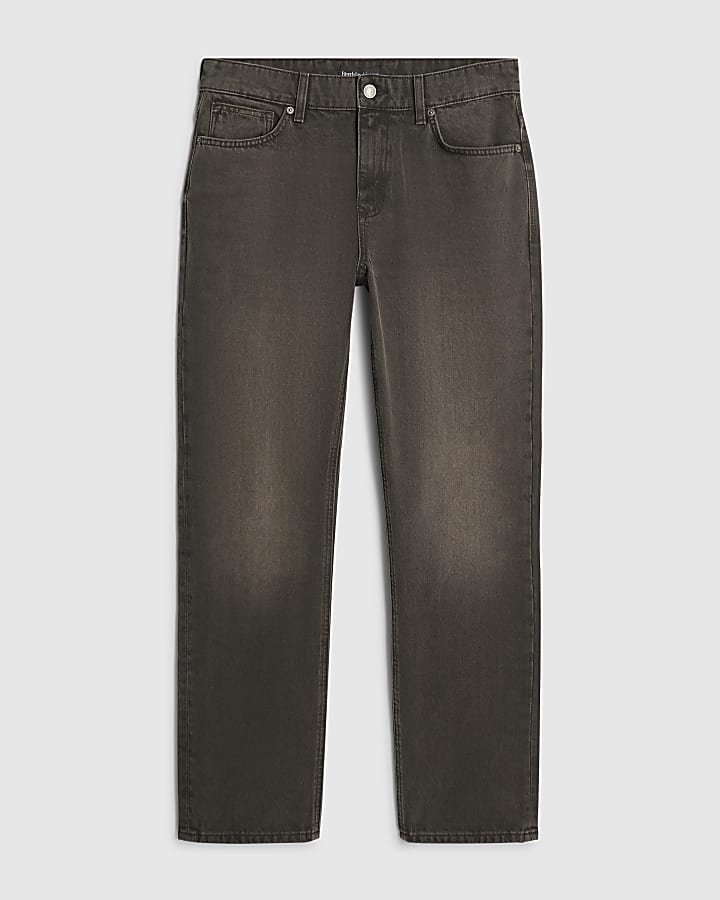 Brown Straight Leg Jeans