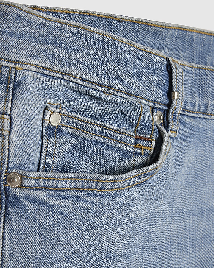 Blue Slim Fit Mid Wash Jeans