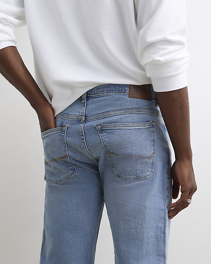 Blue Slim Fit Mid Wash Jeans