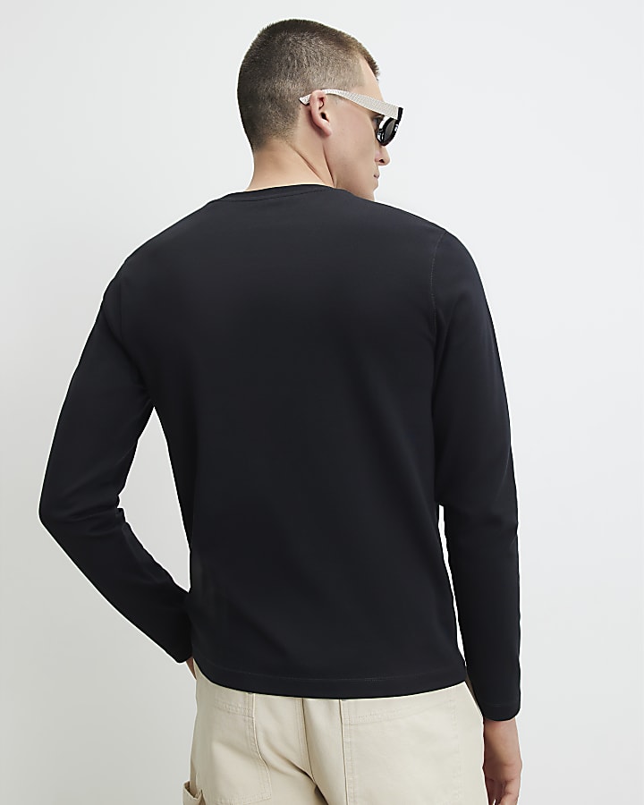 Black Slim Fit Cotton T-Shirt