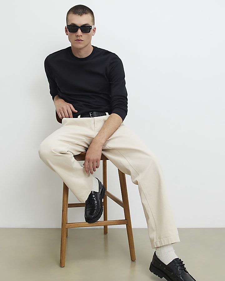 Black Slim Fit Cotton T-Shirt