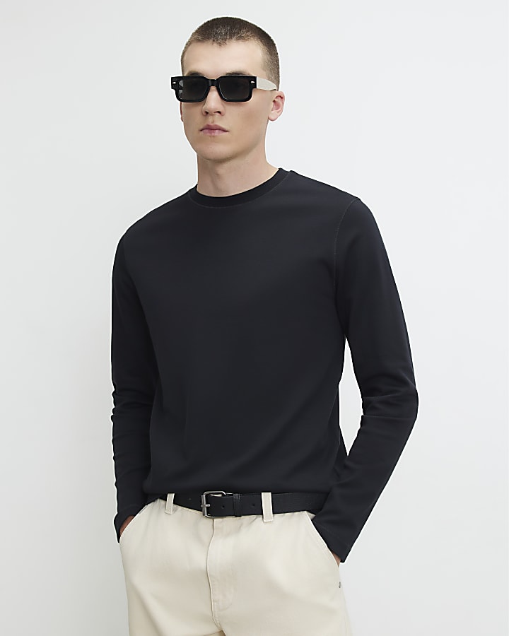 Black Slim Fit Cotton T-Shirt