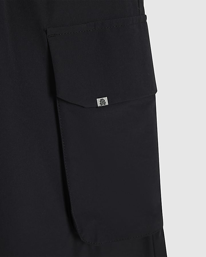 Black Skinny Fit Cargo Trousers