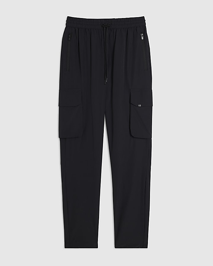 Black Skinny Fit Cargo Trousers