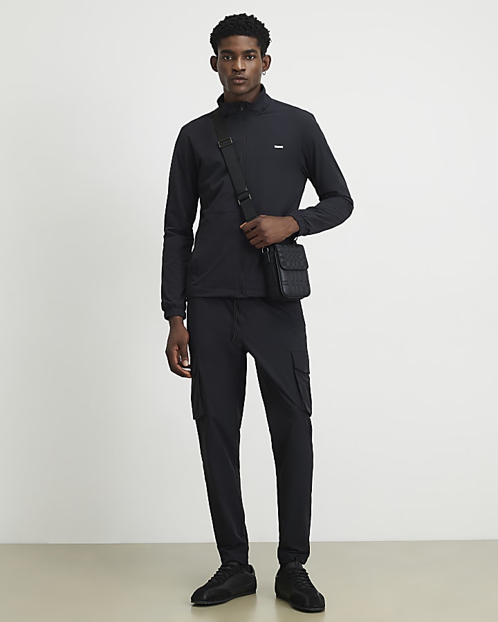 Black Skinny Fit Cargo Trousers